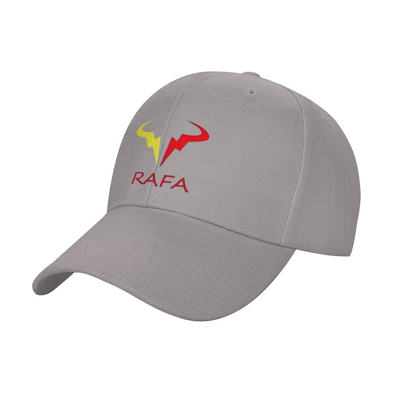 RAFA Lightning Bull Logo Black Baseball Cap Unisexs Adjustable Sport Hat Fashion Design Embroidered Front Panel Style