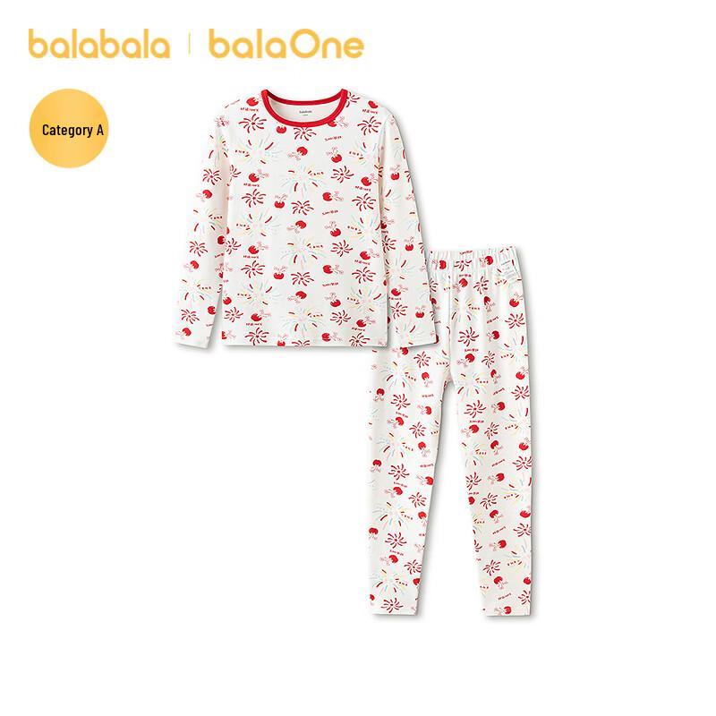 Balabala Girls' New Year Cotton Thermal Underwear Set