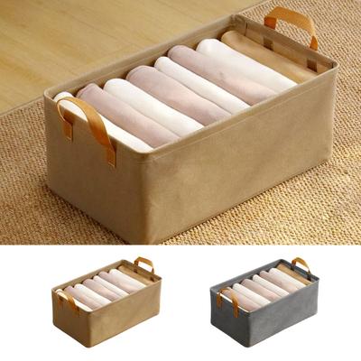 Storage Bins Foldable Stackable Large Capacity Bedroom Clothes Organizer Boxes For Pants Shirts Sweater Underwear Toy Home Dorm