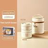 Cute Bear Pattern Stainless Steel Insulated Lunch Box, microwave-safe, multi-layer sealed portable bento box for students and office workers.