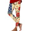 Calças Casuais Femininas com Estampa Reta para Uso ao Ar Livre, Calças de Yoga Slim Estampadas