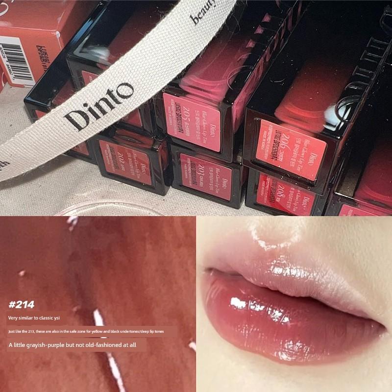Wen Jiaying's Same Style Dinto Water-Glossy Mirror Lip Glaze Moisturizing and Hydrating 205/206/207/211 Niche Affordable Price