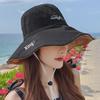 Women's Double-sided Sun Hat - Large Brim, Daisy Pattern, Spring & Autumn, Korean Style, Sun Protection, Face Covering.