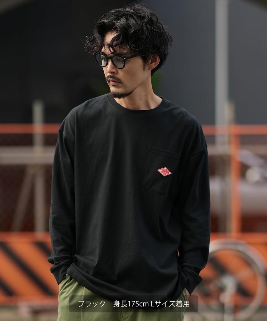 [GERRY] Custom Diamond Patch Long Sleeve Pocket T-Shirt