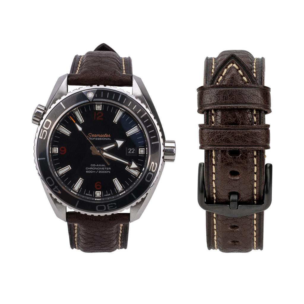 Soft Cowhide Genuine Leather Watch Strap 18 20 22 24mm Replacement for Omega Seamaster Tudor Watch for Men Durable Bracelet