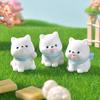 Cute Samoyed Dog Figurines Decorative Accessories Resin Cute Particle Figurines