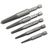 5pcs Damaged Screw Extractor Set 60mm Broken Bolt Remover Tool Hex Shank Drill Bit for Stripped Studs Removal Extraction