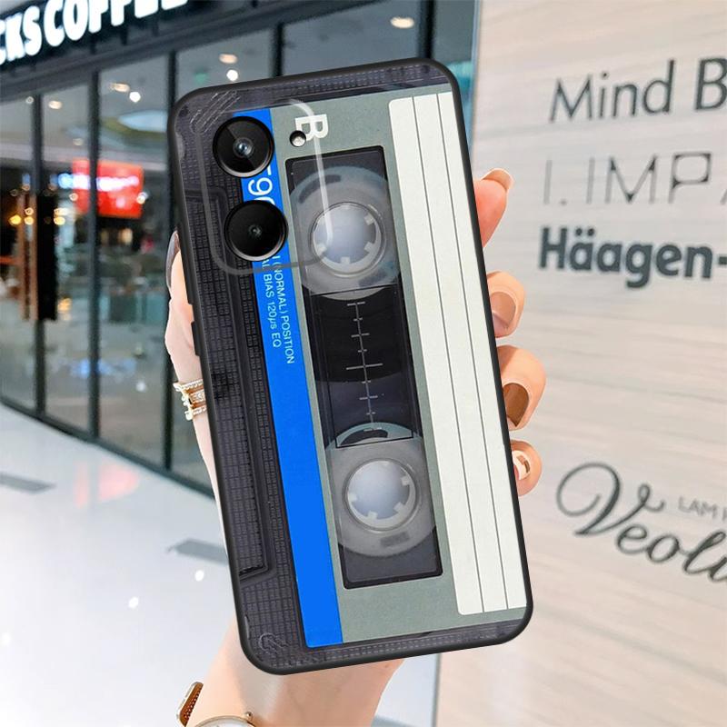 

Art Cassette Tape Design Case For Realme 15 Pro 14 13 11 12 Pro Plus GT7 GT6 C55 C51 C53 C35 C33 C61 C65 C67 C71 C75 Realme 10 4G