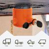 Trailer 5th Wheel Pin Lock 74mm Aluminum Alloy Warning Tag Anti Theft Fifth Wheel Hitch Lock for RV Boat Camper Semi Truck