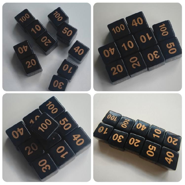 10Pcs Mult Sided Table Game Dices Role Playing Game Dices Acrylic Round Corner Six Sided Dices Teaching Tool Easy to Use
