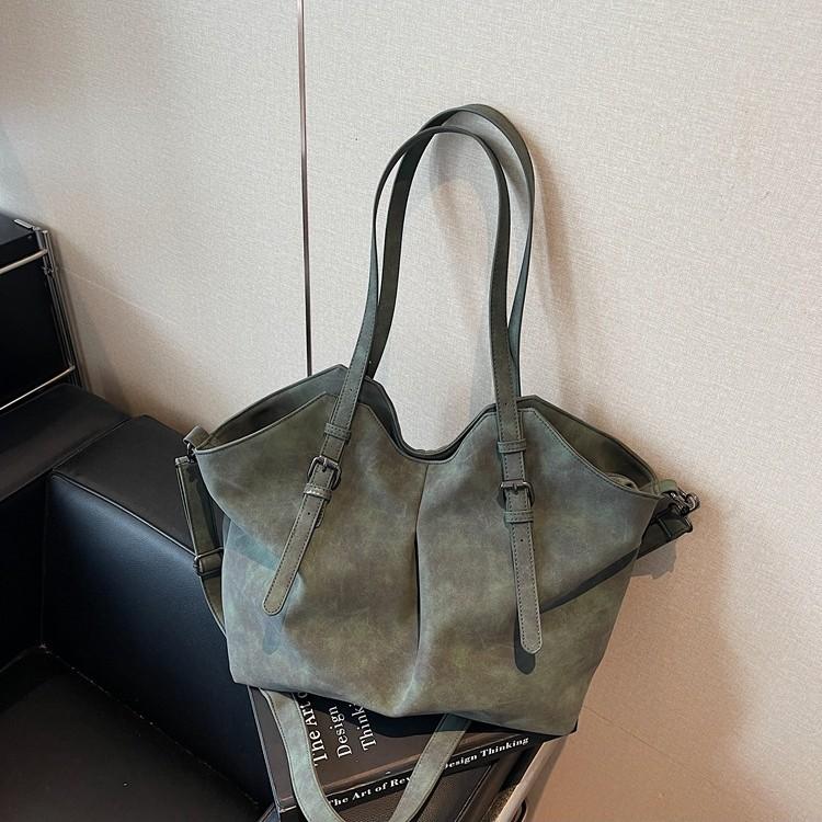 New large-capacity tote bag women's simple casual retro tote bag trendy fashion popular underarm shoulder bag