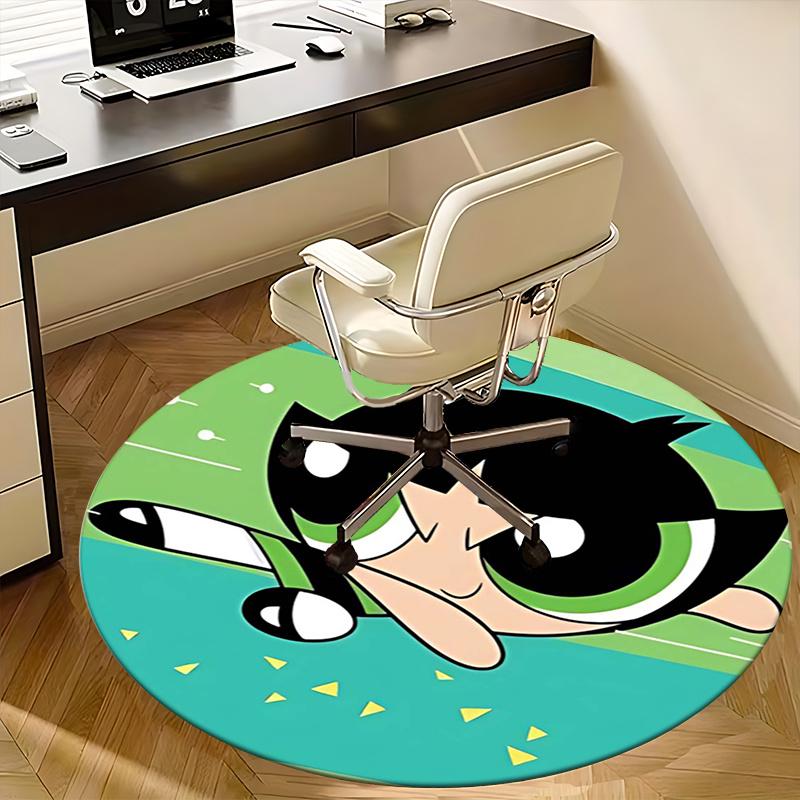 

Powerpuff Girls,Buttercup Chair mat Round Rug Office carpet, Machine Washable, Non slip, Suitable for Living Rooms, Bedrooms 80cm
