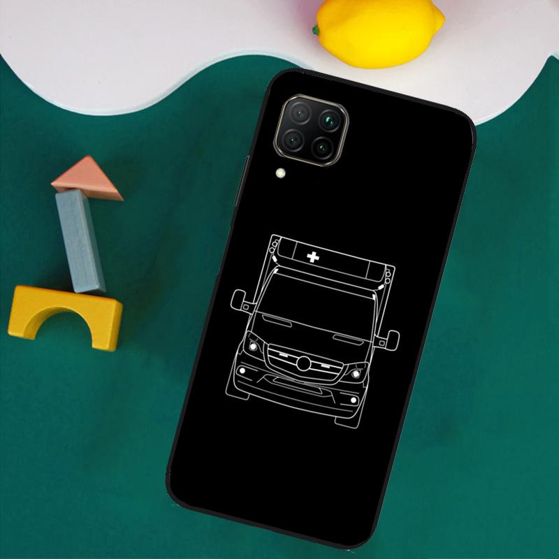 EMT EMS Ambulance For Huawei Nova Y73 Y72 Y70 Y90 Y60 Y61 Y91 12s 12i 11i 8i 9 10 SE P40 Lite P30 P60 Pro Case