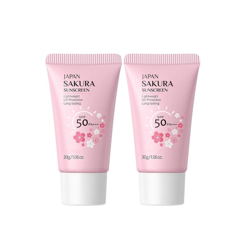 Nawilżający Krem z Filtrem SPF 50 – Rozmiar Podróżny Lekki JAPOŃSKA SAKURA Krem Ochronny do Twarzy i Ciała Baza Pod Makijaż, Nawilżający Krem Izolujący Beztłuszczowy