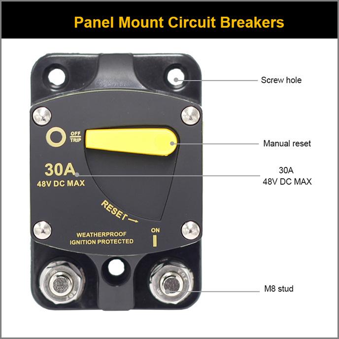 Car audio recovery bumper switch, overload protection circuit breaker 30A