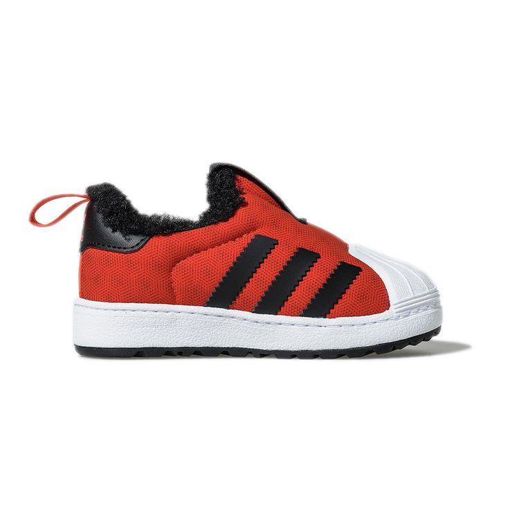 Adidas Originals Superstar Winter 360 Lightweight Breathable Low-Top Casual Sneakers Baby Sneakers Red Black BY9942