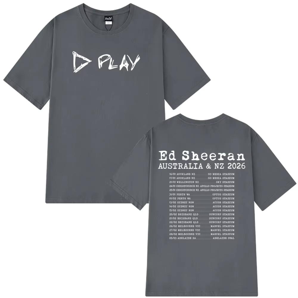 Ed Sheeran Loop Tour Australia and New Zealand 2026 Tour T Shirts Mens Women Fashion Tshirt Casual Hiphop Tshirts Streetwear