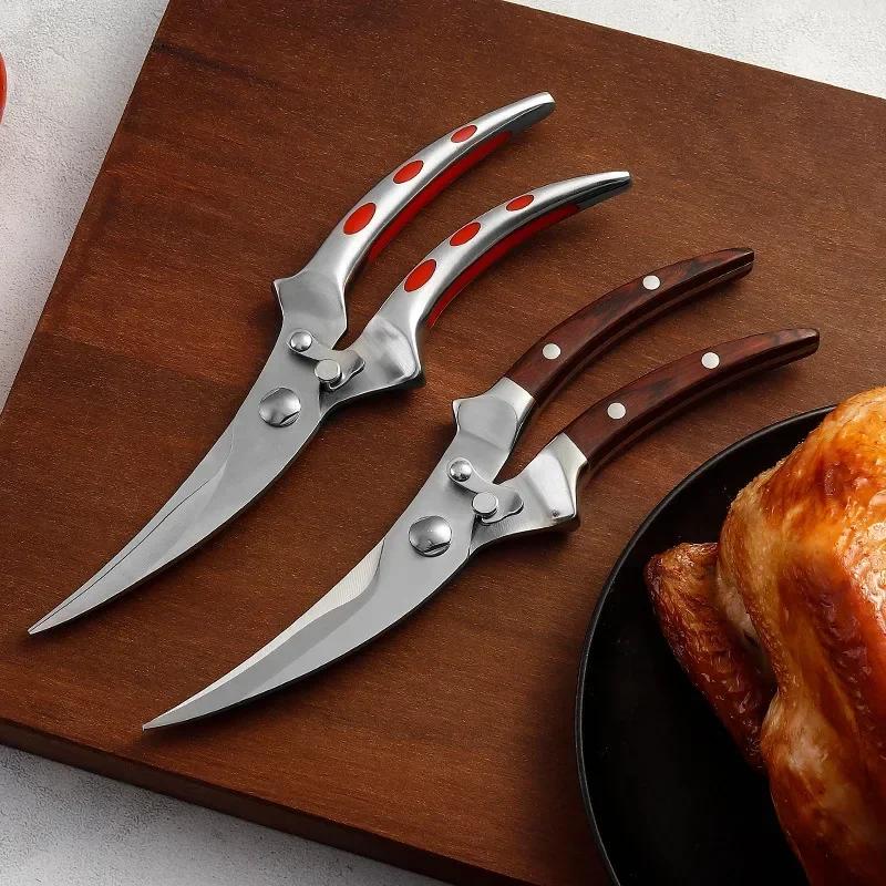 Practical Kitchen Knife Strong Scissors High Quality Chicken Bone Kitchen Shears Cutter Stainless Steel Scissors Scale Clean