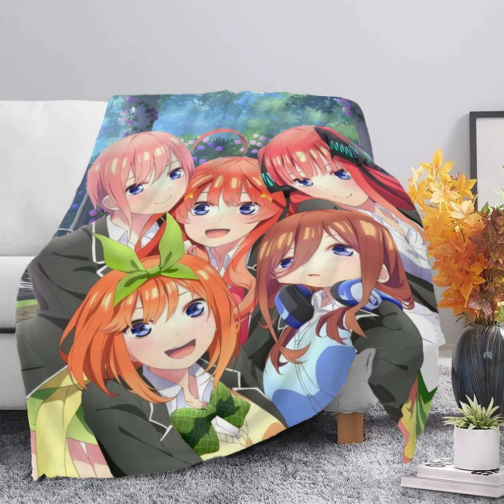 Quintessential Quintuplets Printed Blanket Picnic Blankets Warm Blanket Soft and Comfortable Blanket Home Travel Birthday Gift