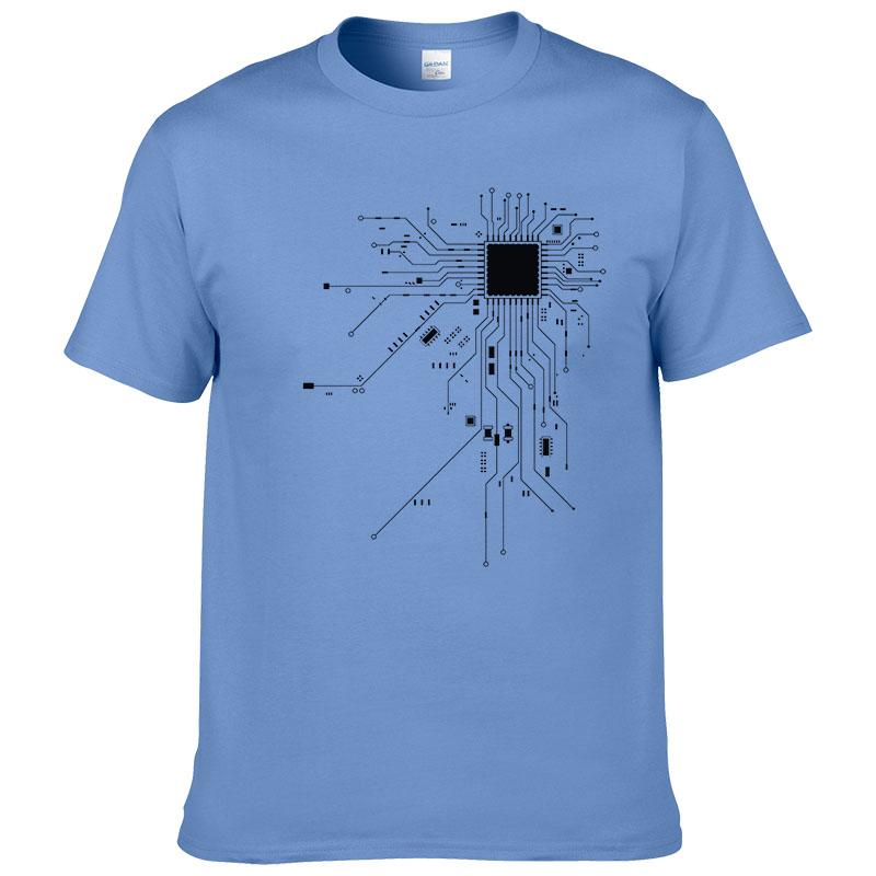 Tricou Bărbați Inimă Nucleu CPU Calculator GEEK Nerd Freak Hacker PC Gamer Vara Mânecă Scurtă Bumbac Mărime Europeană #303