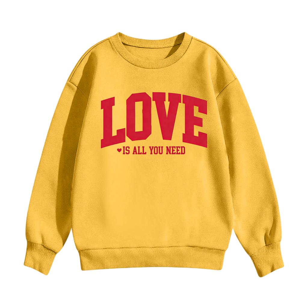 Kinder Freizeit Rundhals Bedruckter Pullover Langarm Kapuzen-Sweatshirt Oberteil
