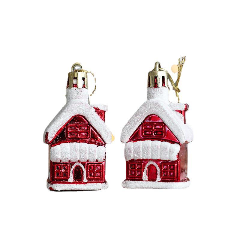 Cross-Border Christmas Tree Ornaments: Snowman, Santa, Cabin Pendants