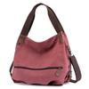 Fashiable and Trendy Portable Crossbody Bag Canvas Color Ctrast Casual Women's Large Capacity Tote Bag