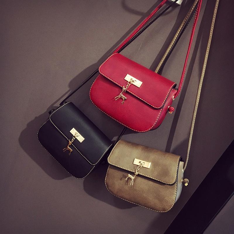 Fashion Ladies PU Leather Crossbody Bags Women Shoulder Straps Bags Simple Solid Color Flap Mini Square Bags Commuter Handbags