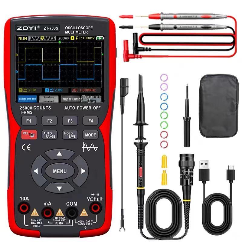 ZOYI ZT702S Handheld Color Screen Digital Oscilloscope Multimeter - Multifunction Auto Repair Anti-Burn Instrument