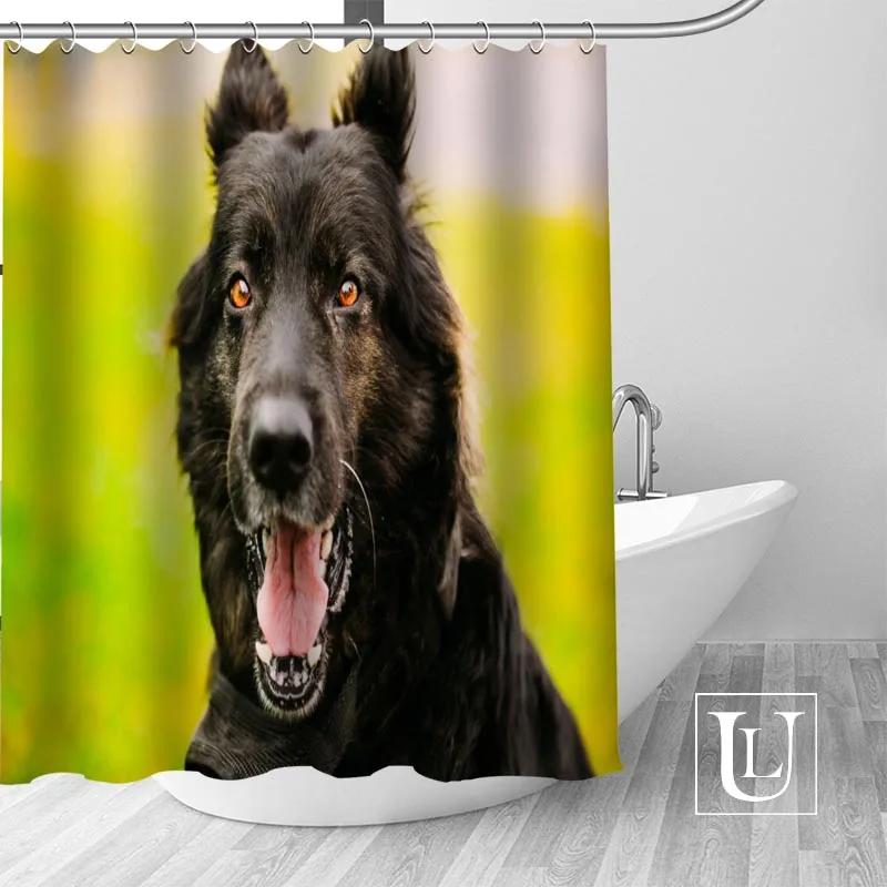 Benutzerdefinierte Deutscher Schäferhund Hund Duschvorhang MEHRERE GRÖSSEN Wasserdichtes Stoff Duschvorhang für Badezimmer Dekoration Dropshipping