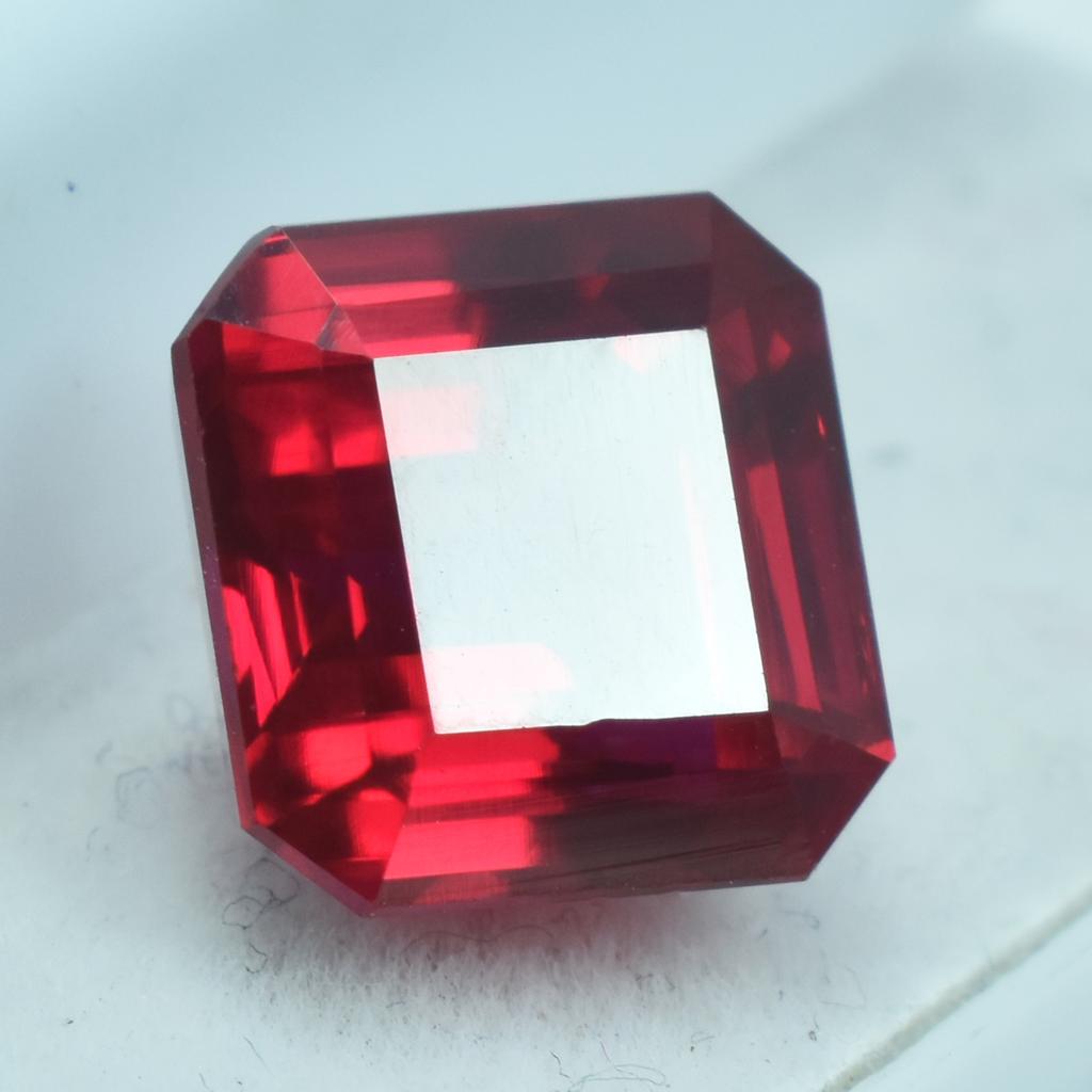 Natural Red Ruby Loose Gemstone 7.75 Ct Square Shape for Jewelry Making and Gem Collections
