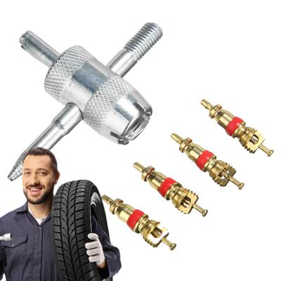 Unealtă de îndepărtare a miezului de ventil, Îndepărtător de miez de ventil - Kit multifuncțional pentru miez de ventil de anvelopă