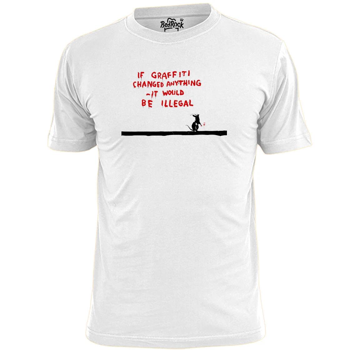 Mens Banksy If Graffiti Changed Anything It Would Be Illegal T shirt Art S