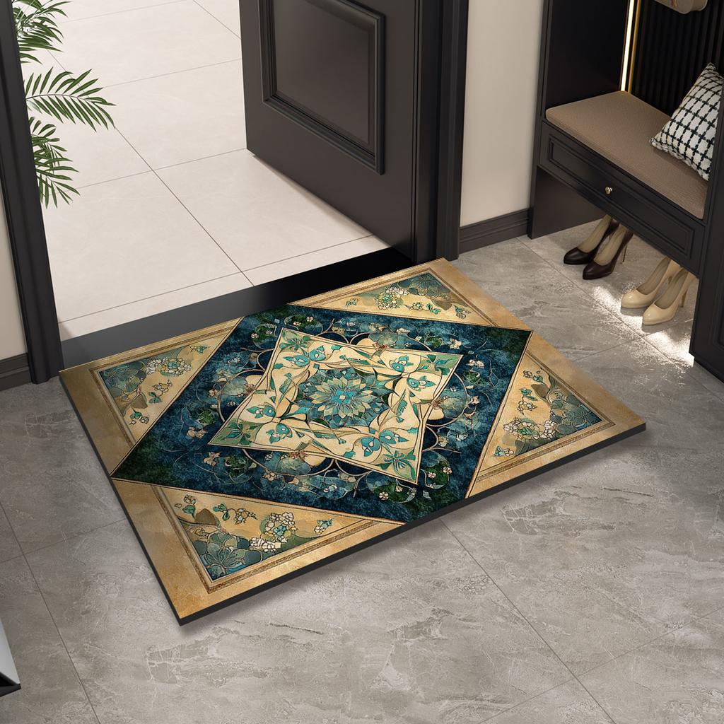 Luxury Vintage Doormat Entrance Door Mat Outdoor Welcome Front Room Rugs Foot Mat Hallway Carpet Floor Bath Mats Washable