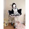 XHSUKADO Nurse Outfit 4-Piece Set One-Piece Womens Spring Summer Autumn Kimono Yukata Costume Cosplay Princess Sleeve Top Mini Skirt Apron Ribbon Maid