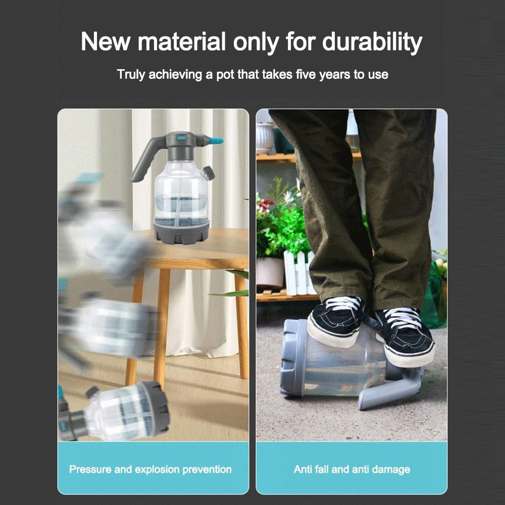 Portable 3L Electric Watering Can Adjustable Nozzle Rechargeable Watering Kettle Non-Slip Handle Household Disinfection