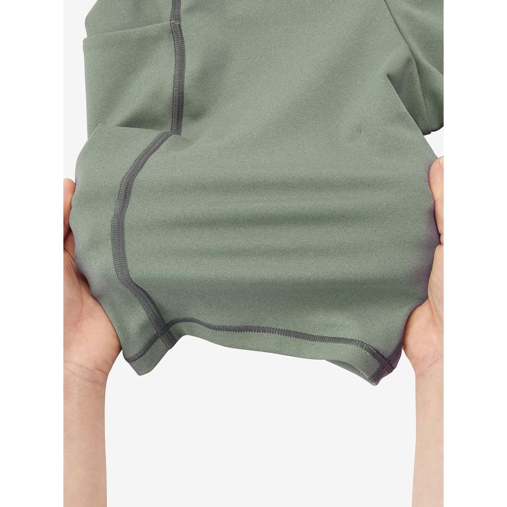 Leggings Any Motion Short Leggings Antibacterial and Deodorizing Stretch UV Protection Sweat Absorbent Quick Drying DC223350 Nordic Green M [Danskin]