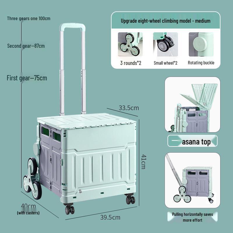 Portable Folding Mini Shopping Cart for Home and Camping Use