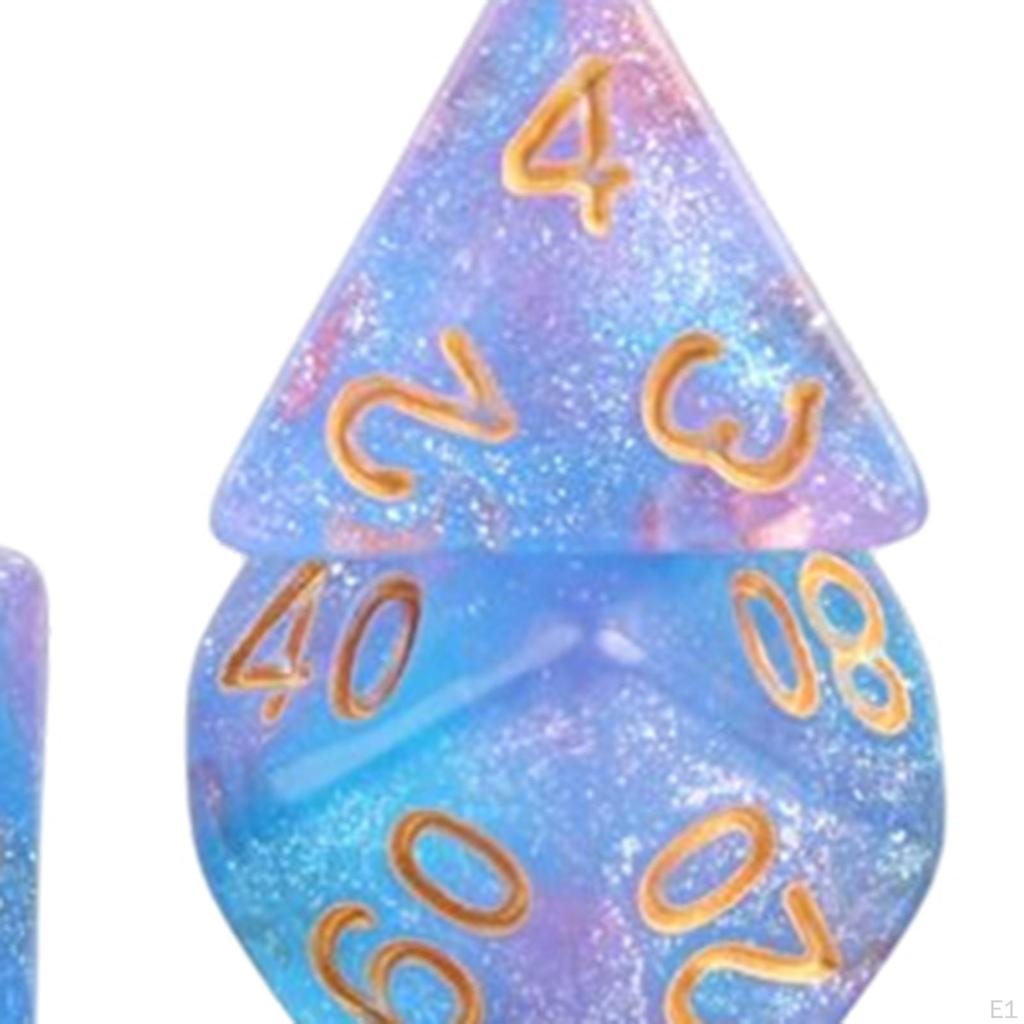 7 Pieces Acrylic Polyhedral Family Table Game for Gathering Board Cafe