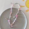 Summer Fashion Dopamine Candy Color Flowers Bow Tie Heart Star Pendant String Beads Necklace for Women Cute Collar Chain Jewelry
