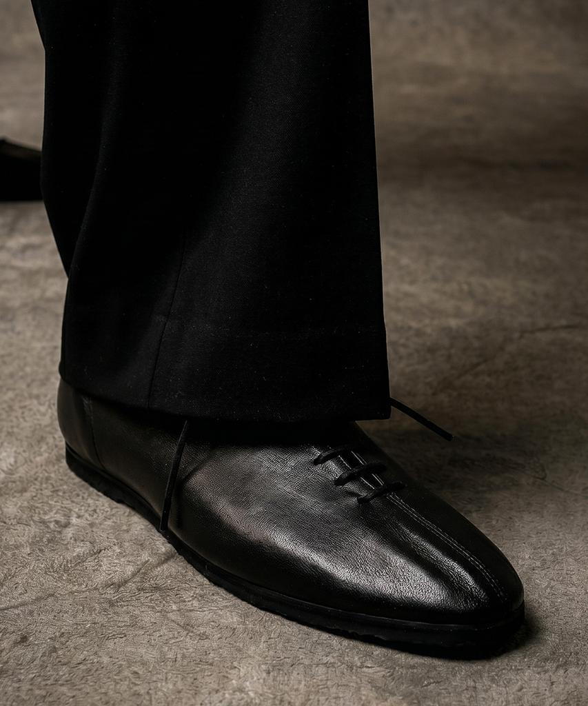 Firenze Atelier [Vibram] Full Vegetable Line Detail Derby 5900 [Sheep Black]