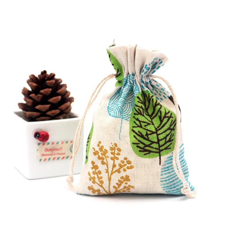 (10x14cm) Cute Cartoon Travel Storage Bag Cotton Drawstring Bag Pouches Candy Favor Holder Jewelry Party Gifts Bag 10pcs/lot