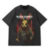 Black Source  ANIME MANGA VINTAGE WASH UNISEX TSHIRT  Octopus Men Harajuku TShirt Japanese Style