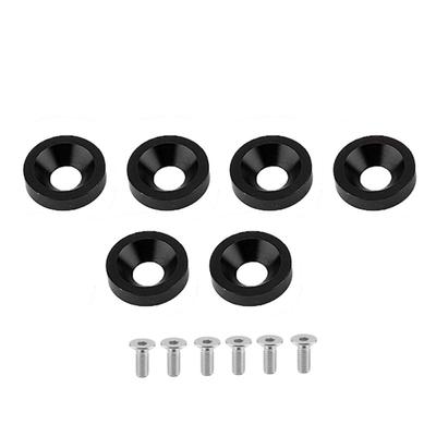 Schraube, M8 Kotflügelscheibe-Qiilu6pcs Auto Fahrrad Kotflügel Stoßstange Kennzeichenhalter Motorabdeckung Unterlegscheiben/Schrauben-Kit (Schwarz)