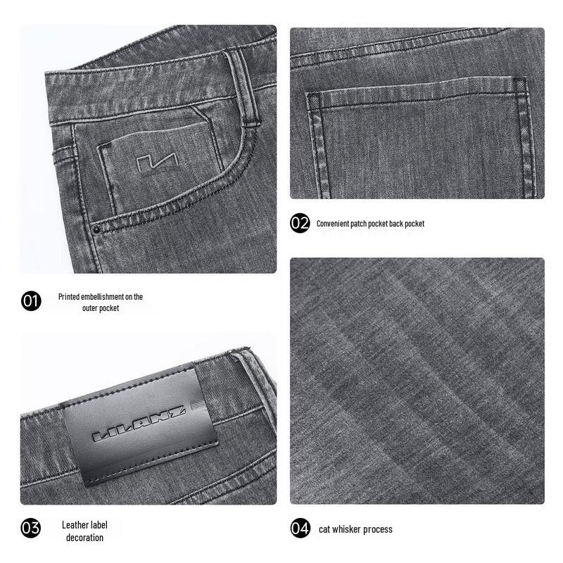 LILANZ Men's Slim Fit Mid-Rise Cropped Air-Conditioned Jeans