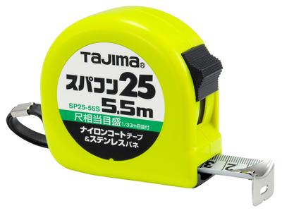 Tajima Convex Nylon Coated Tape X 25mm Supercomputer 25 with Scale Equivalent Scale SP2555SB 5.5m