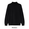 Autumn Winter Long Sleeve Inner Wear High End Mock Neck Sweater Men Korean Style Loose Casual Solid Color Knit Base Layer