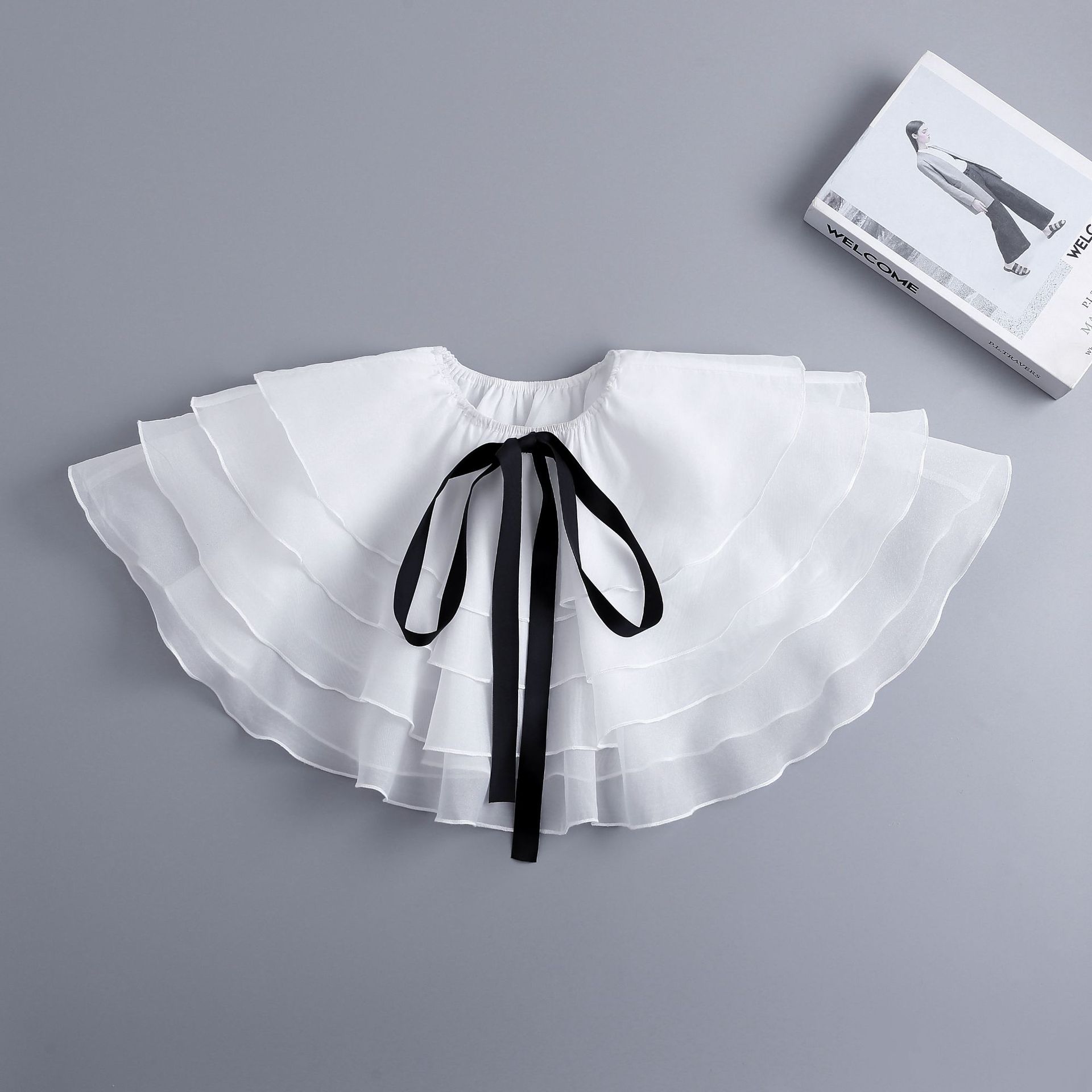 

Новая Мода Лацкан Плечо Ложный Воротник Дамский Съемный Шарф-Накидка на Шею Рубашка Съемный Ложный Воротник Аксессуар для Одежды