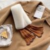 Soft waxy imitation rabbit hair knitted wool scarf female winter tide mermaid versatile student scarf