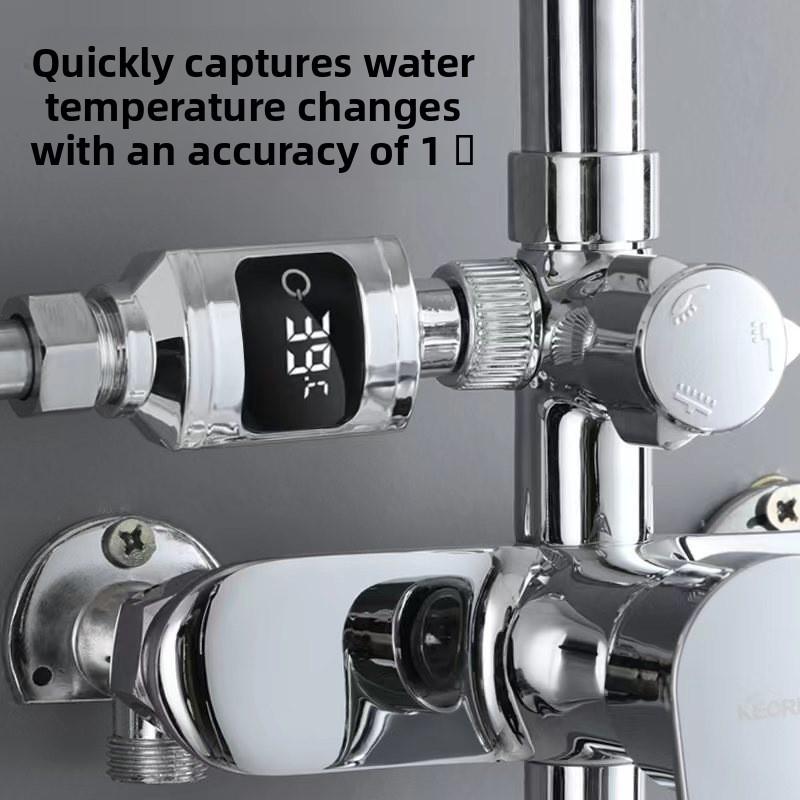 LED Digitales Dusch-Pyrometer Haushalts-Wassertemperatur-Anzeige Monitor Intelligenter Sensor Badezimmer Dusche Badewanne Wasserhahn Zubehör